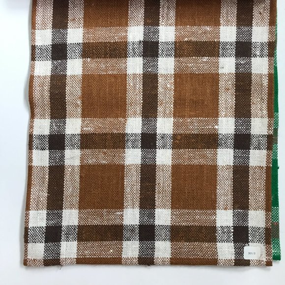 Mid-Century Tampella Finland Linen Plaid Checkered Swatches Set of 4 - Picture 4 of 7